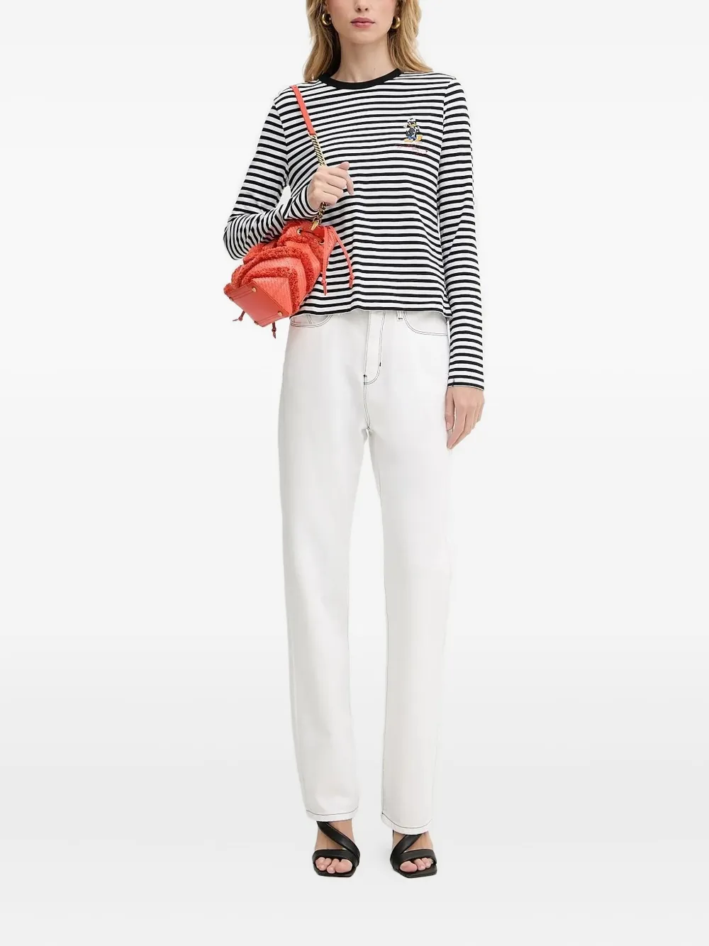 Джинсы с логотипом KARL LAGERFELD, белый 
Джинсы с логотипом KARL LAGERFELD, белый