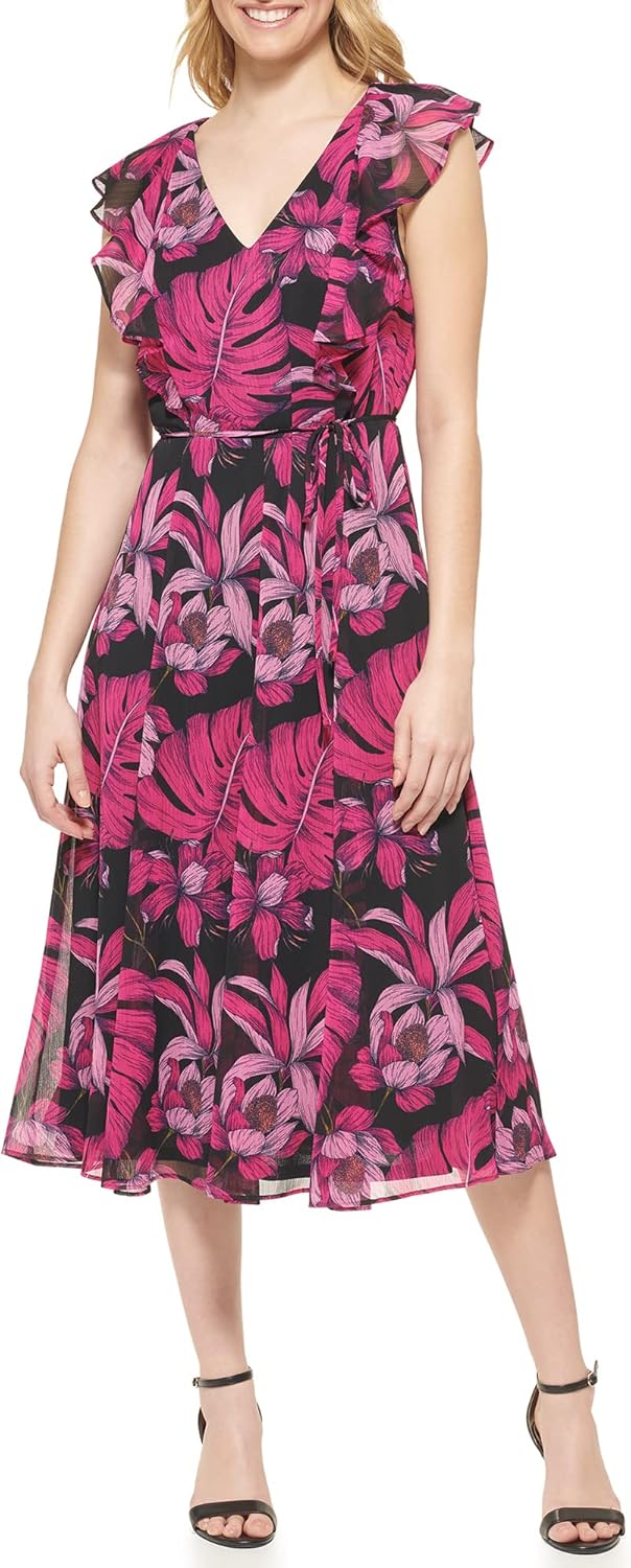 Женское струящееся платье Tommy Hilfiger без рукавов с V-образным вырезом, Black Multi
Женское струящееся платье Tommy Hilfiger без рукавов с V-образным вырезом, Black Multi