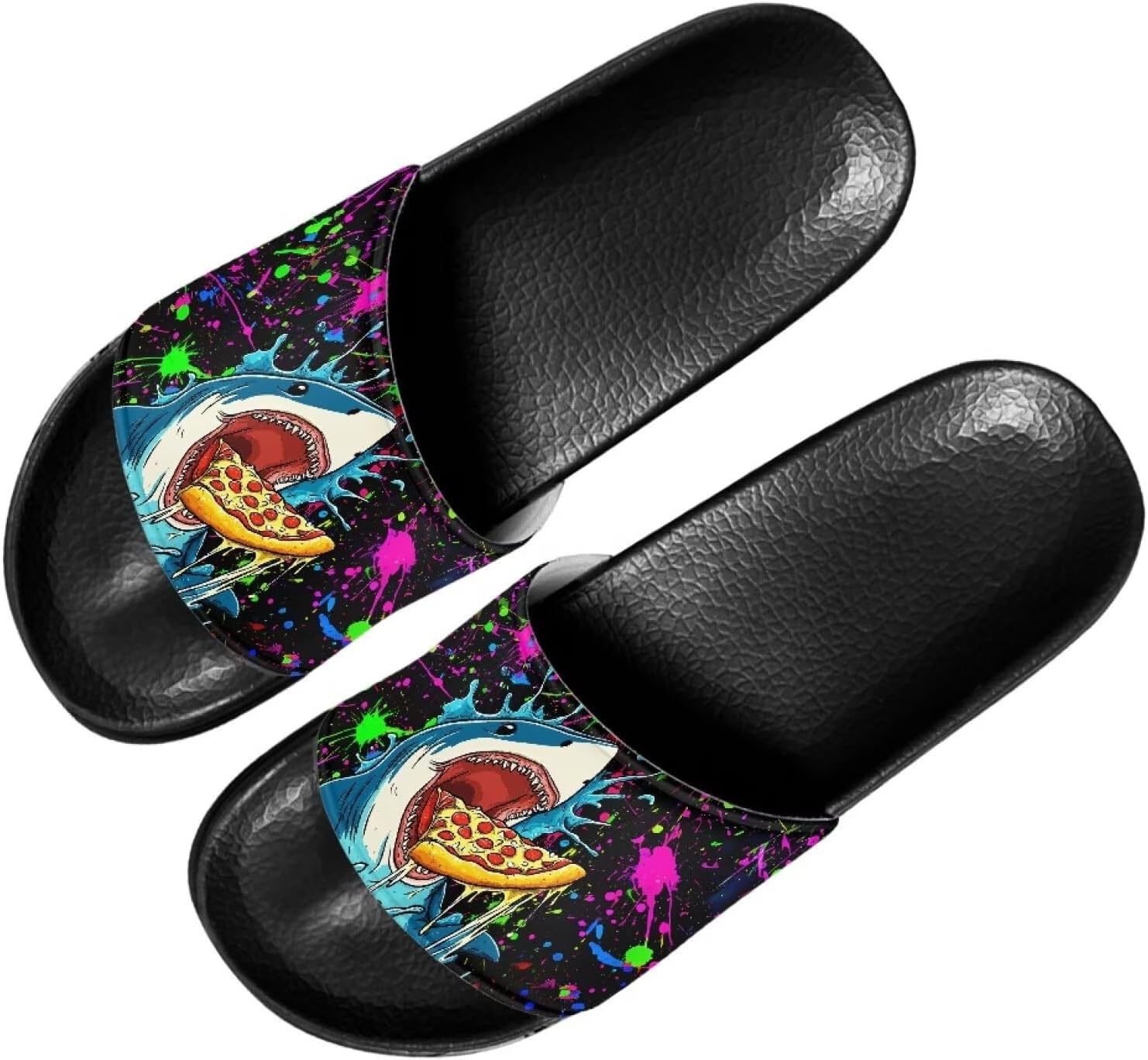 Мужские шлепанцы Quxjehoe, быстросохнущие для душа, противоскользящие, легкие летние сандалии, размеры США 5-14, Pizza Shark
Мужские шлепанцы Quxjehoe, быстросохнущие для душа, противоскользящие, легкие летние сандалии, размеры США 5-14, Pizza Shark