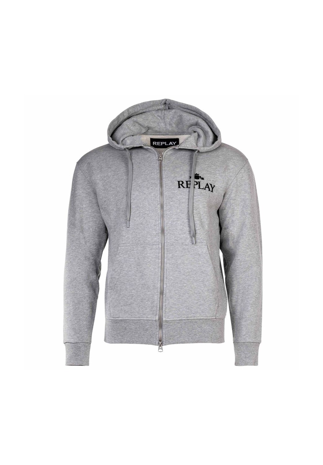 Мужская толстовка - куртка на молнии, капюшон, логотип REPLAY, серый
Мужская толстовка - куртка на молнии, капюшон, логотип REPLAY, серый