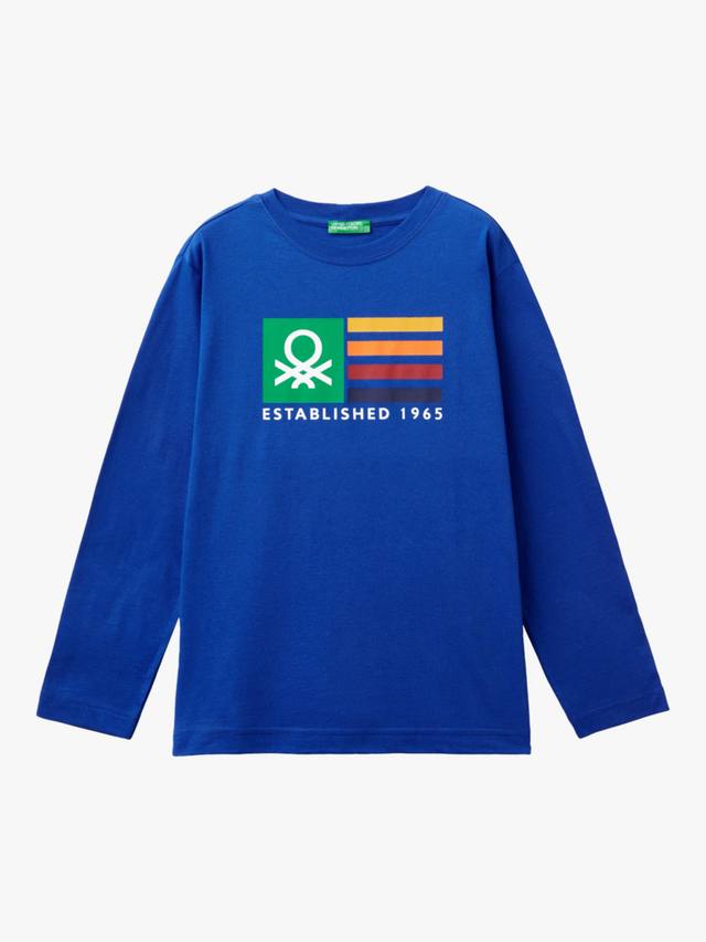 Детская хлопковая футболка с длинным рукавом и логотипом Benetton, Bluette
Детская хлопковая футболка с длинным рукавом и логотипом Benetton, Bluette