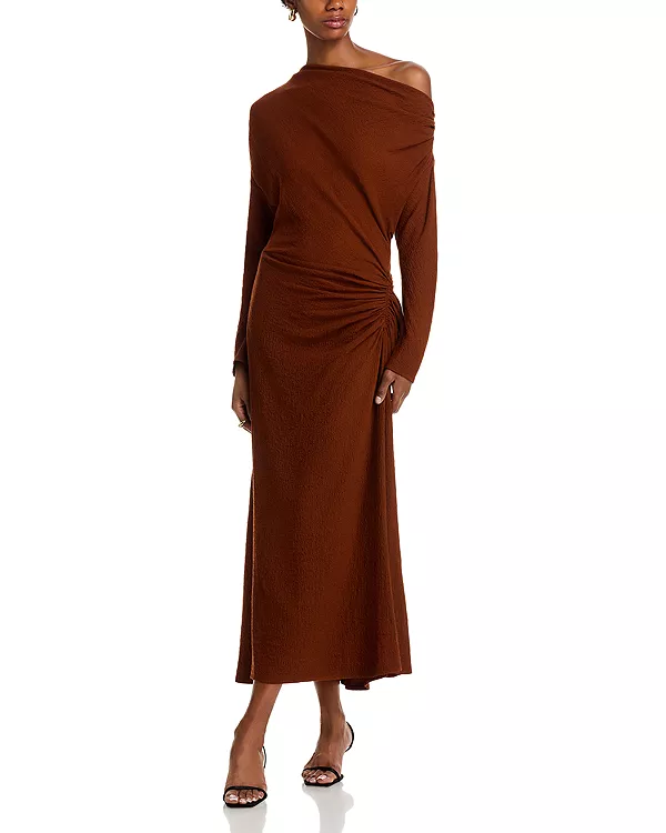 Платье Пайпер на одно плечо A.L.C., коричневый
Платье Пайпер на одно плечо A.L.C., коричневый