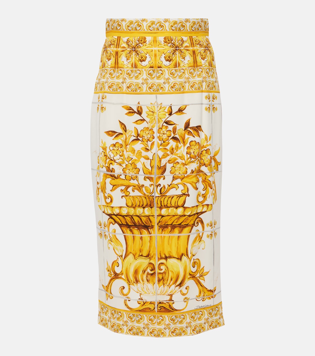 Юбка миди из смесового шелка с майоликой Dolce&Gabbana, Mix Maiolica Giallo
Юбка миди из смесового шелка с майоликой Dolce&Gabbana, Mix Maiolica Giallo