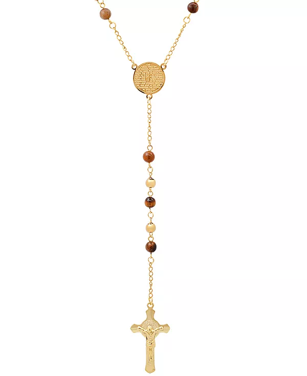 Мужское золотистое ожерелье-лариат с четками и тигровым глазом Lords, 30 дюймов Steeltime, gold
Мужское золотистое ожерелье-лариат с четками и тигровым глазом Lords, 30 дюймов Steeltime, gold