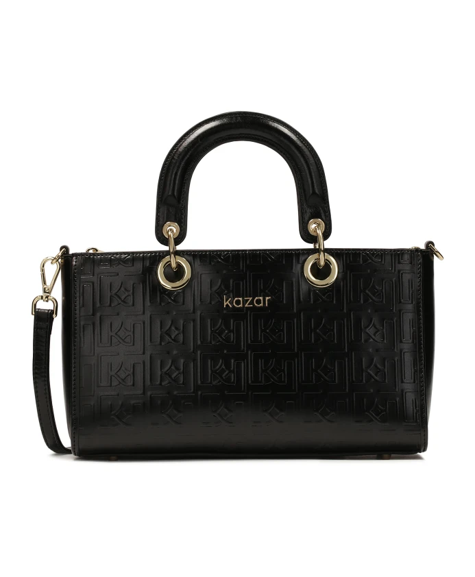 Прямоугольная жесткая сумка с рельефным рисунком. Kazar, черный
Прямоугольная жесткая сумка с рельефным рисунком. Kazar, черный