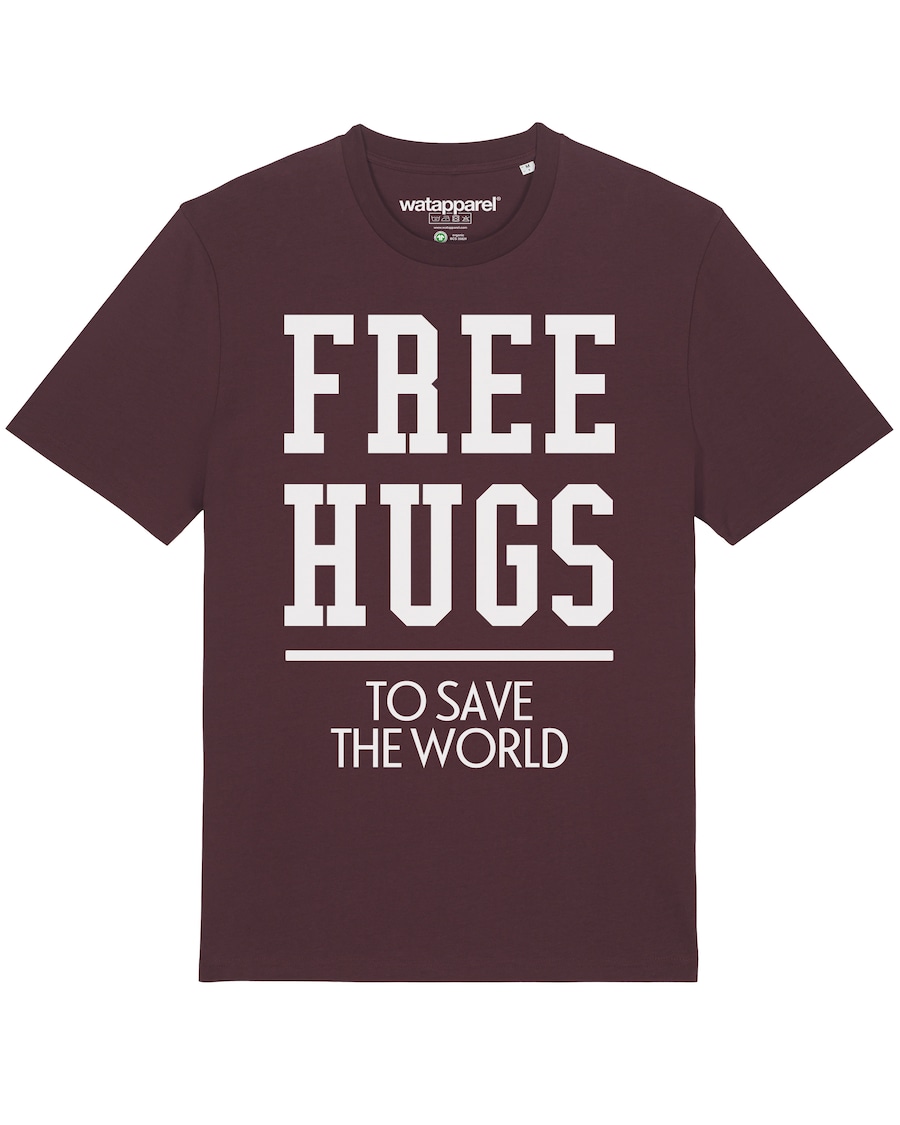 Рубашка Watapparel Free hugs to save the world, темно-красный
Рубашка Watapparel Free hugs to save the world, темно-красный