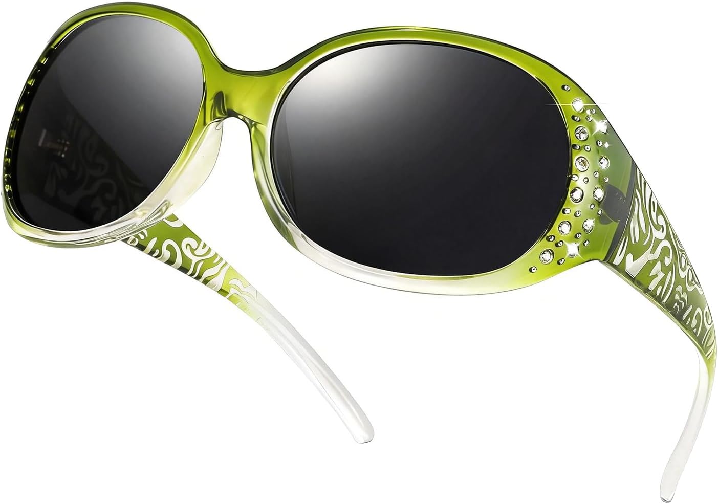 Женские поляризованные солнцезащитные очки LVIOE, солнцезащитные очки с оправой, украшенные стразами, с линзами, защищающими от УФ-излучения, LS008, A10 Gradient Green Wrap Around Frame/Polarized Gray Lens
Женские поляризованные солнцезащитные очки LVIOE, солнцезащитные очки с оправой, украшенные стразами, с линзами, защищающими от УФ-излучения, LS008, A10 Gradient Green Wrap Around Frame/Polarized Gray Lens