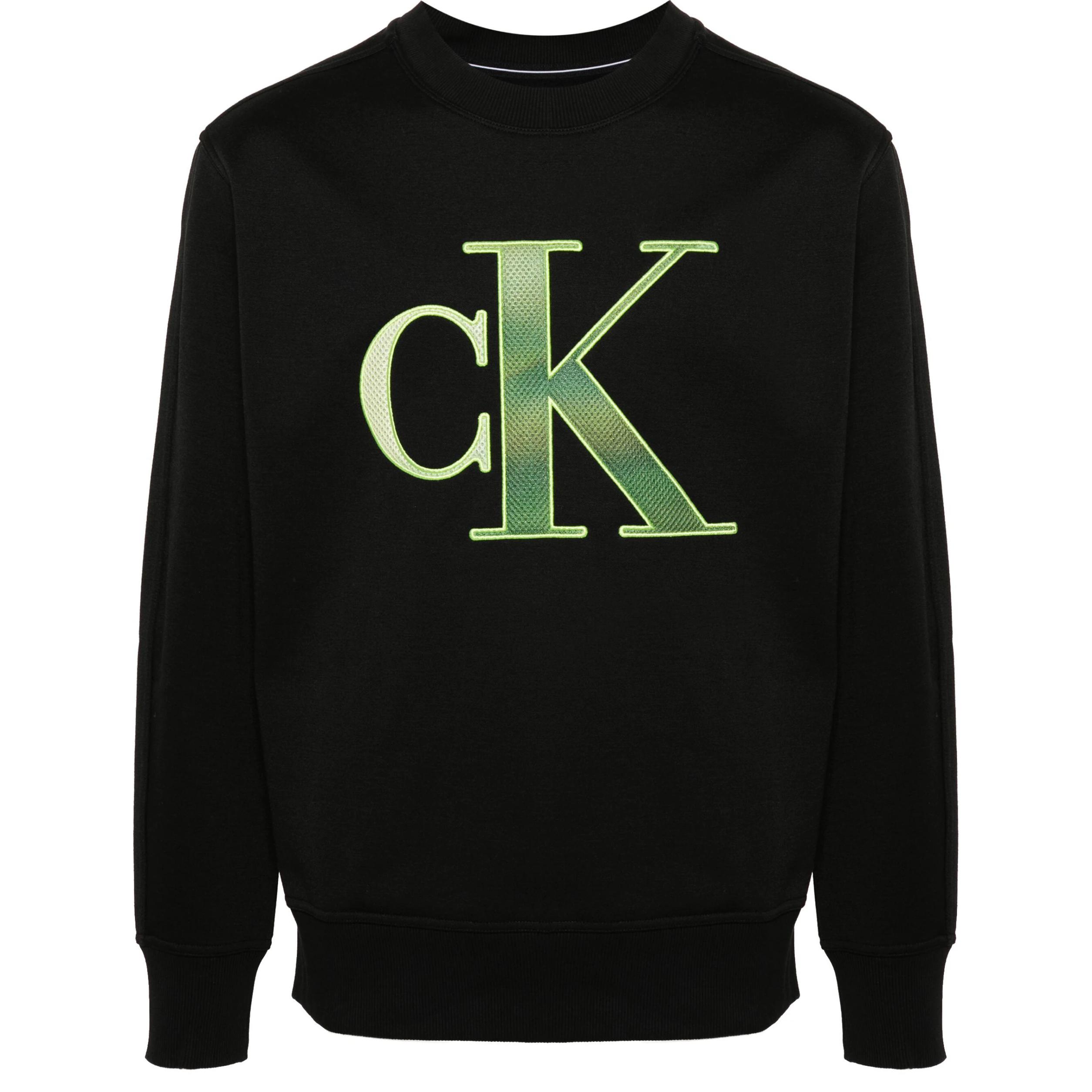 Свитшот с перфорированным логотипом Calvin Klein, черный
Свитшот с перфорированным логотипом Calvin Klein, черный