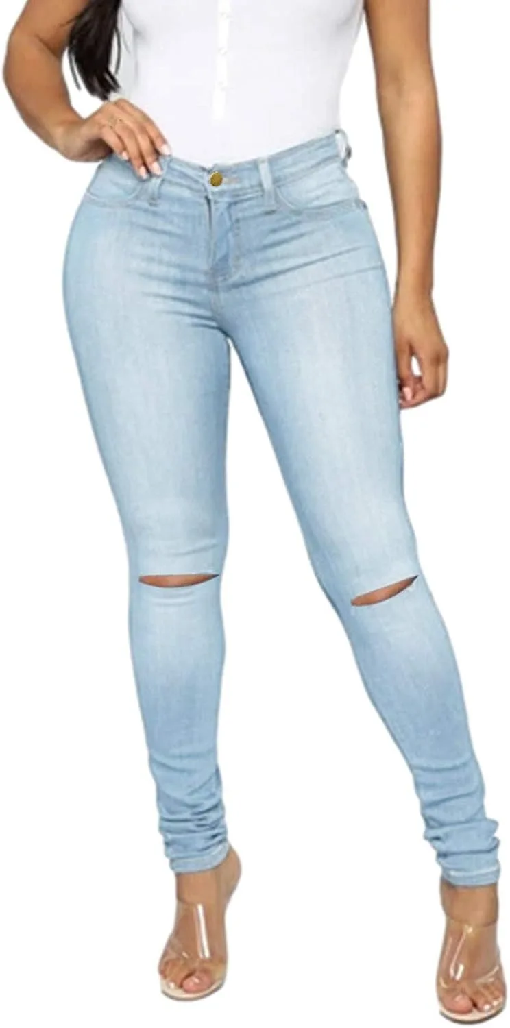 Скинни джинсы для женщин Ripped High Waist Stretchy Butt Lift
Скинни джинсы для женщин Ripped High Waist Stretchy Butt Lift