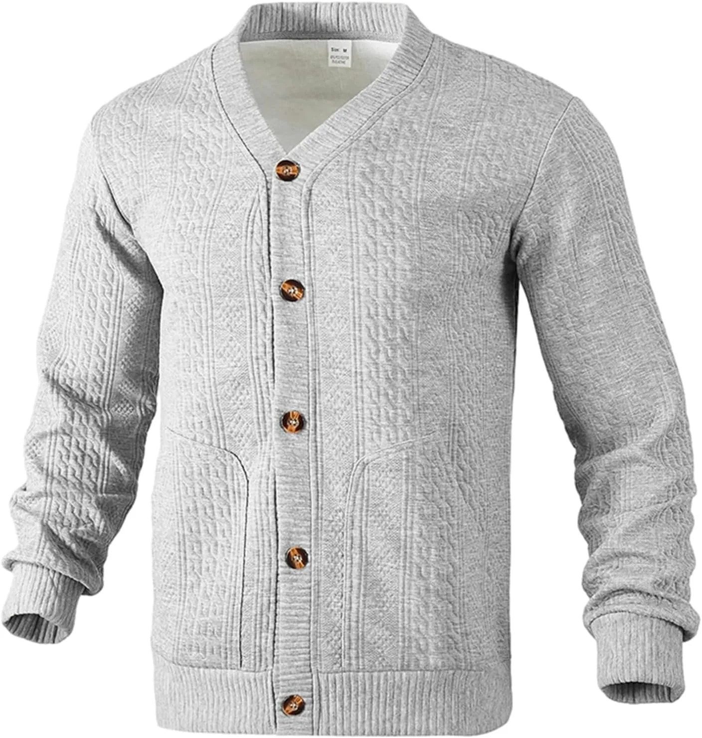 Мужской кардиган с V-образным вырезом, пуговицами и карманами Helewala
Мужской кардиган с V-образным вырезом, пуговицами и карманами Helewala