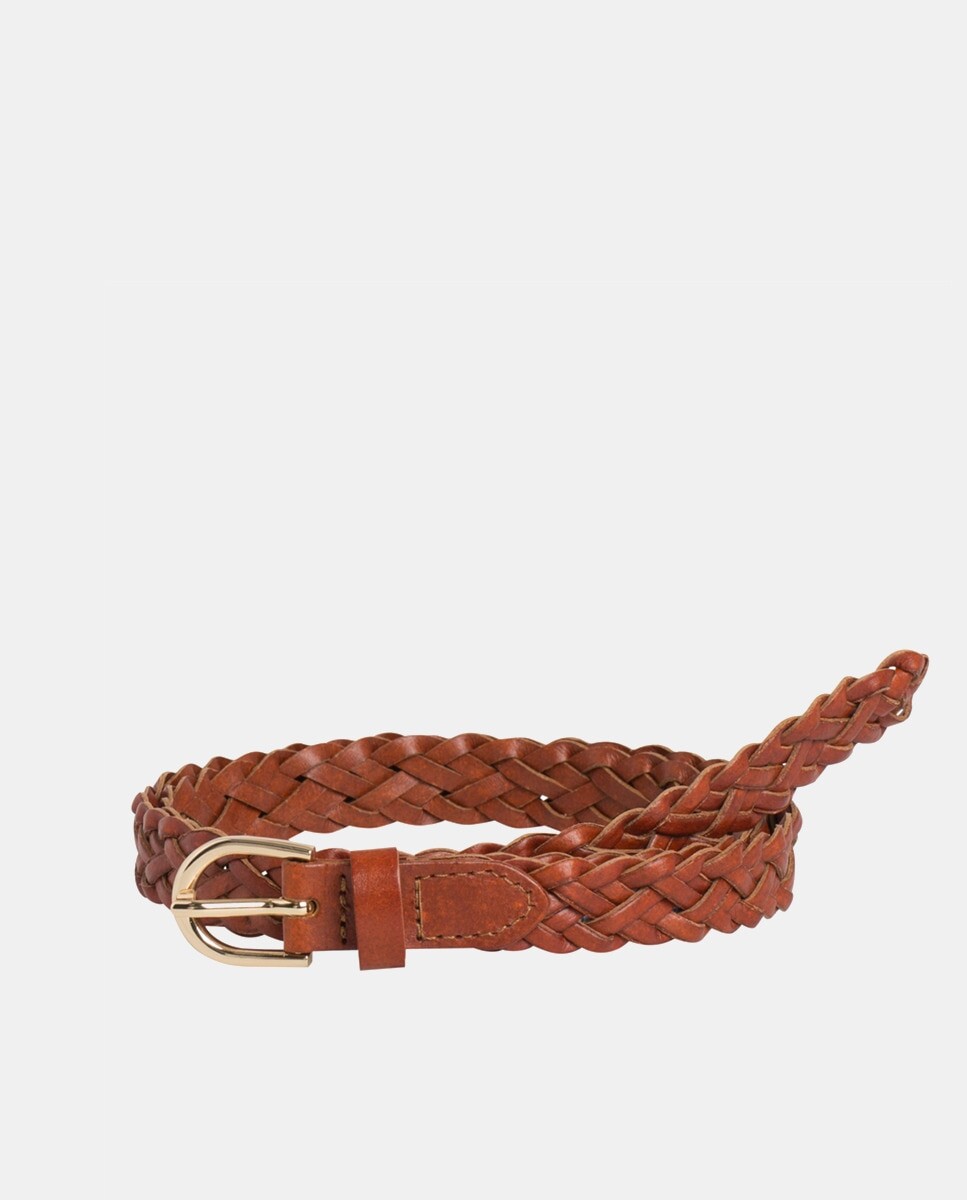 Коричневый кожаный плетеный ремень Pieces, коричневый
Коричневый кожаный плетеный ремень Pieces, коричневый