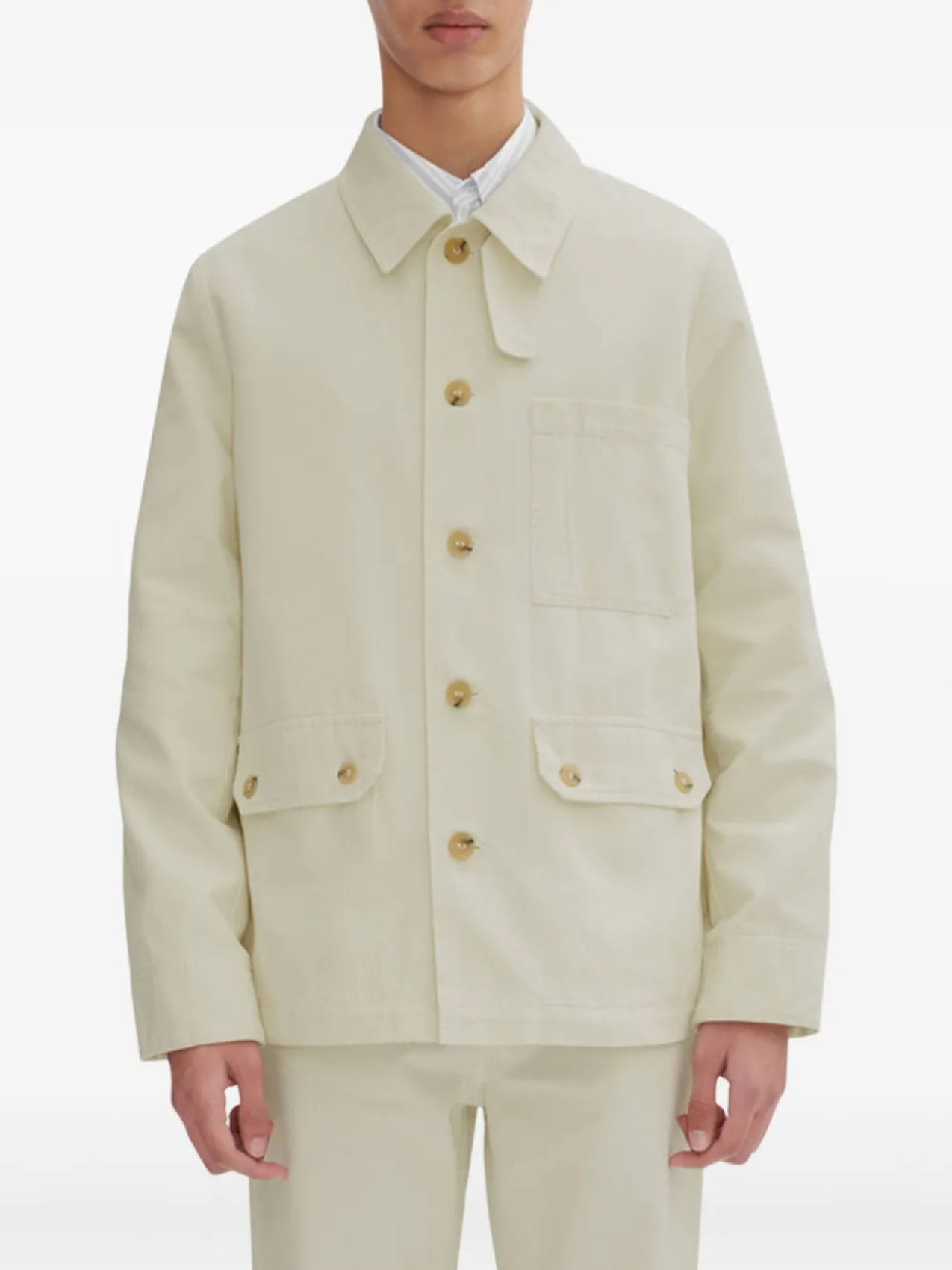 Куртка-рубашка на пуговицах A.P.C., белый
Куртка-рубашка на пуговицах A.P.C., белый