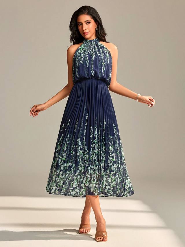 Флоральное шифоновое платье макси на бретелях-хомутиках Jolie Moi, Navy Multi
Флоральное шифоновое платье макси на бретелях-хомутиках Jolie Moi, Navy Multi