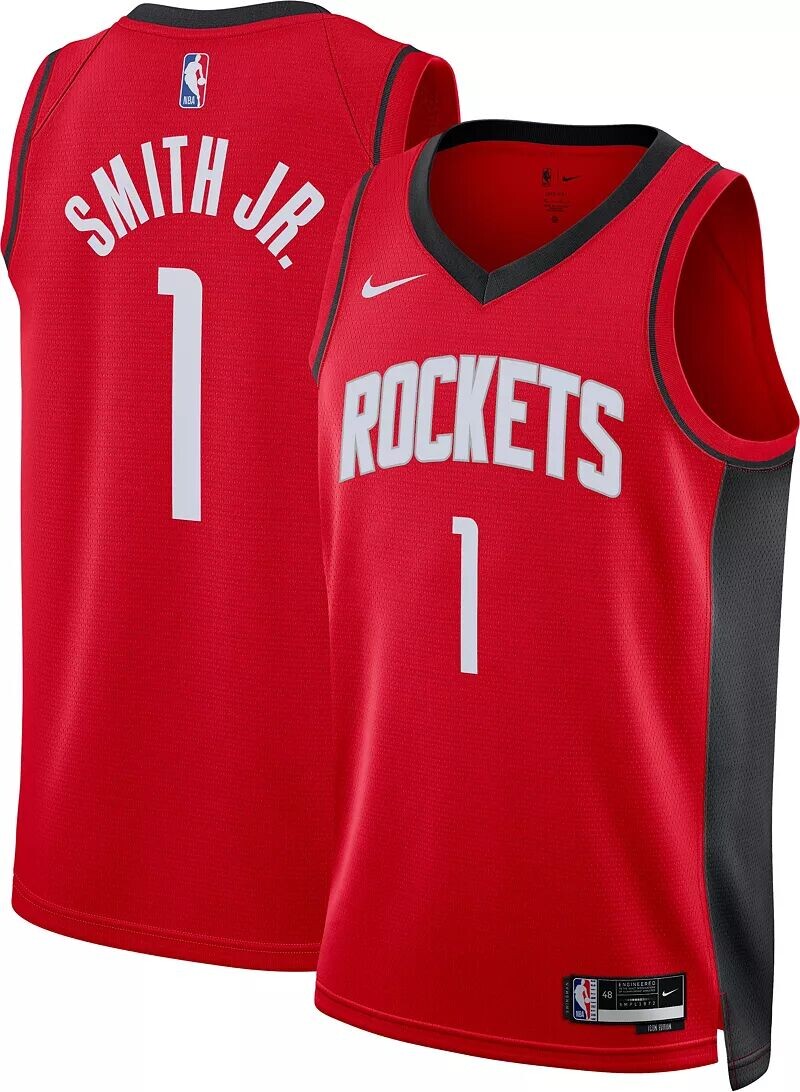 Мужская красная майка Nike Houston Rockets Jabari Smith Jr. #1 Dri-FIT Swingman
Мужская красная майка Nike Houston Rockets Jabari Smith Jr. #1 Dri-FIT Swingman