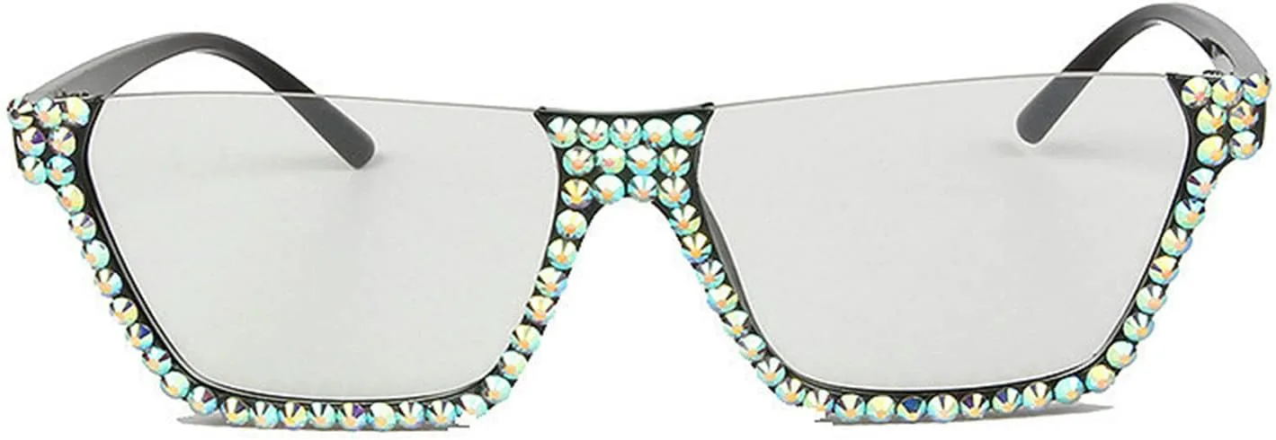 Willochra Модные женские квадратные солнцезащитные очки с бриллиантами, модные очки в полуободковой оправе с блестящими стразами для вечеринок, 2pcs-black&yellow
Willochra Модные женские квадратные солнцезащитные очки с бриллиантами, модные очки в полуободковой оправе с блестящими стразами для вечеринок, 2pcs-black&yellow