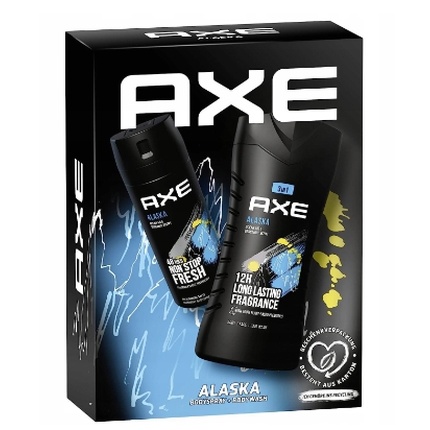 Набор гелей для душа и дезодоранта Axee Alaska - 250 мл геля для душа и 150 мл дезодоранта Axe/Lynx
Набор гелей для душа и дезодоранта Axee Alaska - 250 мл геля для душа и 150 мл дезодоранта Axe/Lynx