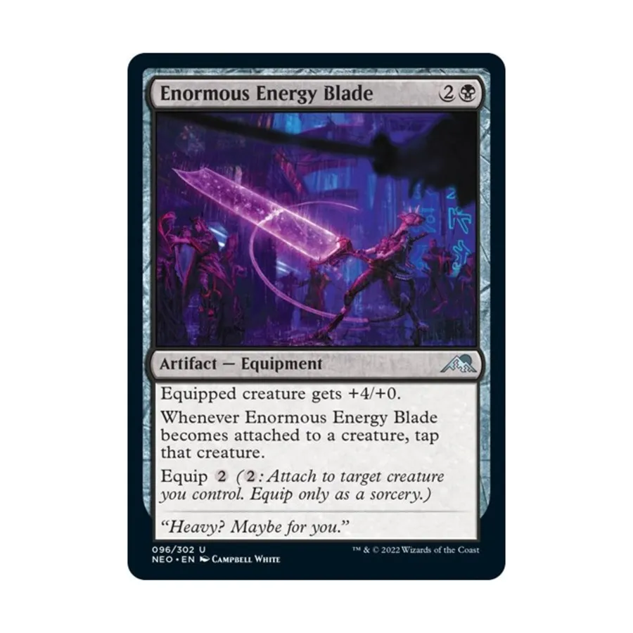 CCG Огромный энергетический клинок (U), MTG - Kamigawa : Neon Dynasty
CCG Огромный энергетический клинок (U), MTG - Kamigawa : Neon Dynasty