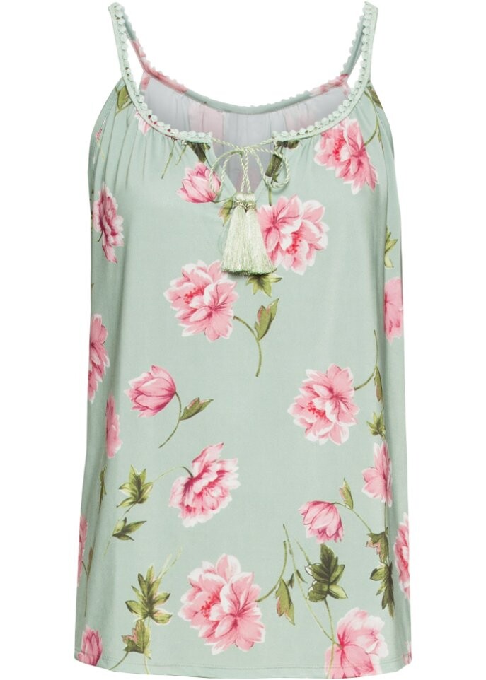 Топ-рубашка с цветочным принтом Bodyflirt, зеленый
Топ-рубашка с цветочным принтом Bodyflirt, зеленый