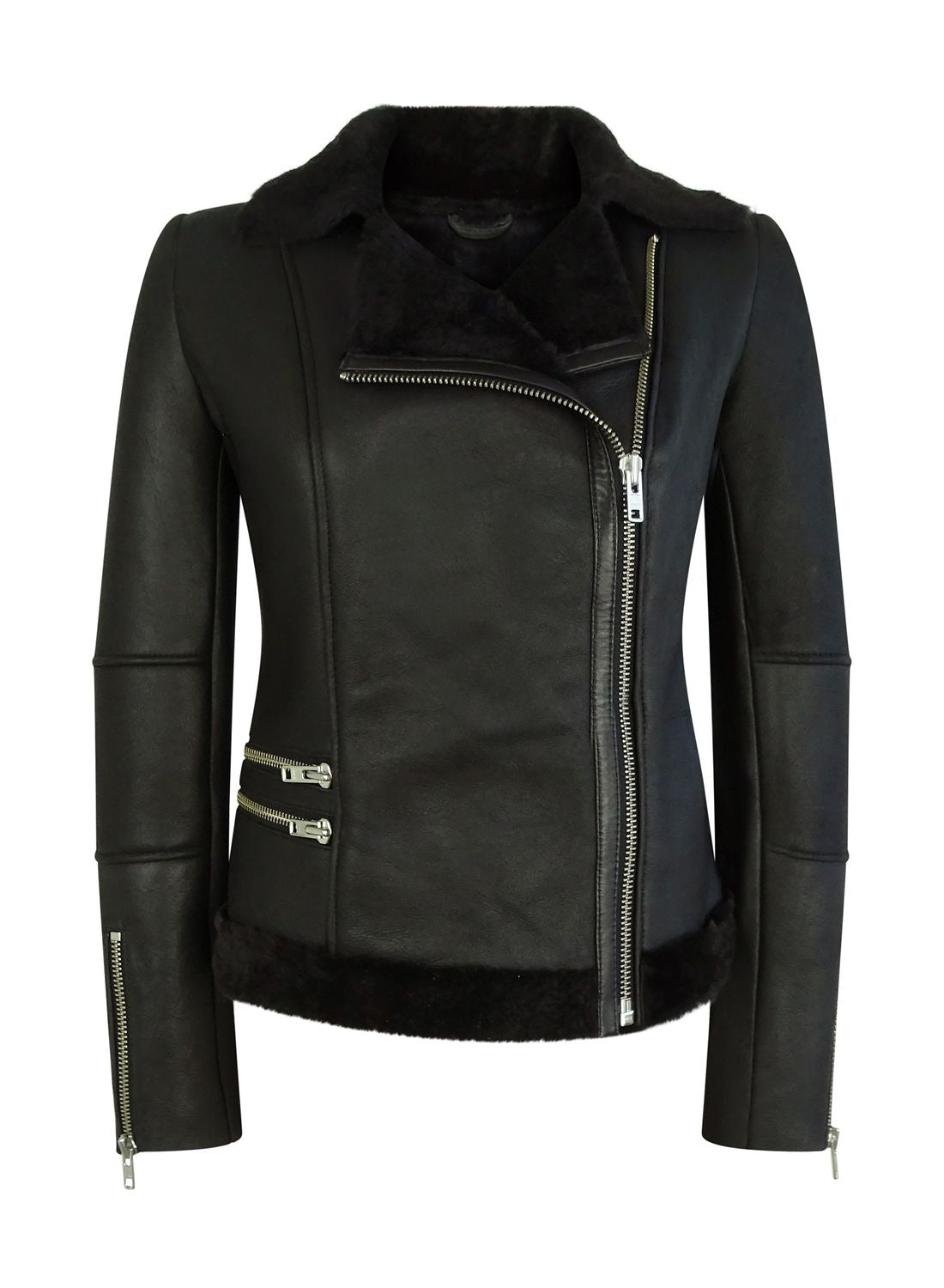 Короткая куртка из мериносовой овчины, приталенная TruClothing, черный
Короткая куртка из мериносовой овчины, приталенная TruClothing, черный