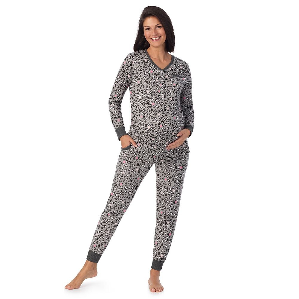 Уютный пижамный верх Cuddl Duds для беременных и пижамные штаны с полосками внизу, комплект для сна, цвет Grey Animal
Уютный пижамный верх Cuddl Duds для беременных и пижамные штаны с полосками внизу, комплект для сна, цвет Grey Animal