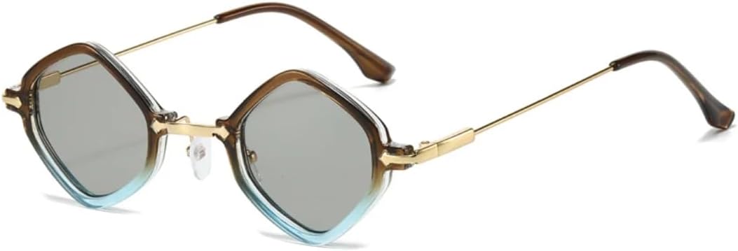 Ретро-солнцезащитные очки в форме маленького многоугольника для женщин и мужчин, с прозрачными линзами с градиентом «океан», защитой от УФ-излучения UV400, в стиле панк UATXTAU, Tea Blue Light Gray
Ретро-солнцезащитные очки в форме маленького многоугольника для женщин и мужчин, с прозрачными линзами с градиентом «океан», защитой от УФ-излучения UV400, в стиле панк UATXTAU, Tea Blue Light Gray