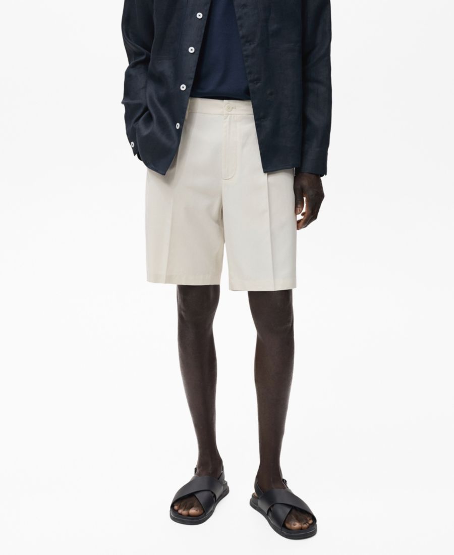Мужские льняные шорты-бермуды 9,5 дюймов MANGO, Off White
Мужские льняные шорты-бермуды 9,5 дюймов MANGO, Off White