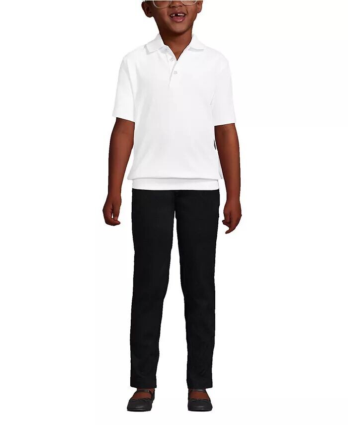 Школьная форма для девочек, рубашка поло с коротким рукавом и полоской снизу Lands' End, белый
Школьная форма для девочек, рубашка поло с коротким рукавом и полоской снизу Lands' End, белый