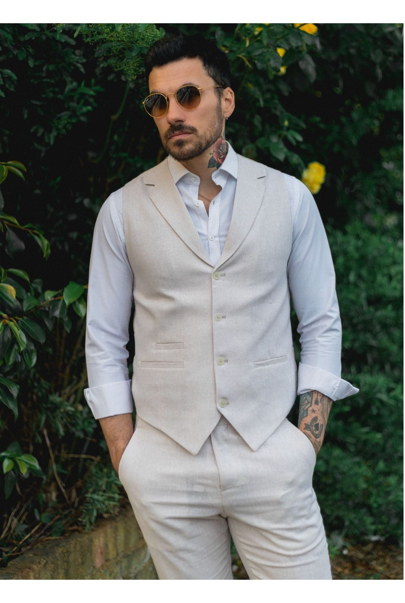 Летний костюм жилет брюки свадьба TruClothing, кремовый
Летний костюм жилет брюки свадьба TruClothing, кремовый