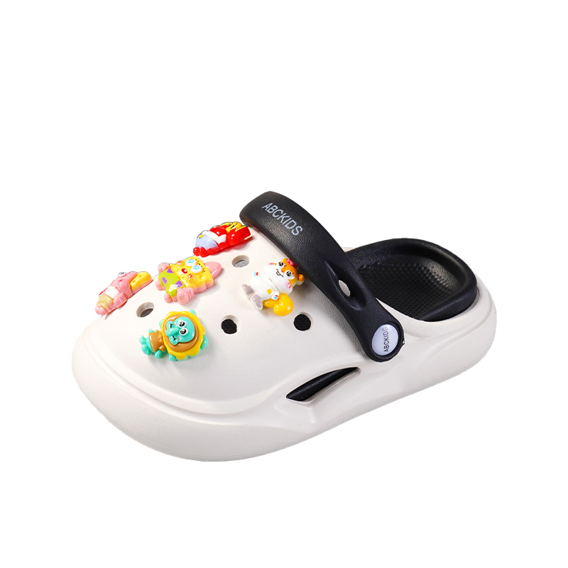 Детские тапочки: нескользящие, износостойкие, дышащие, легкие, амортизирующие ABC KIDS, белый/черный