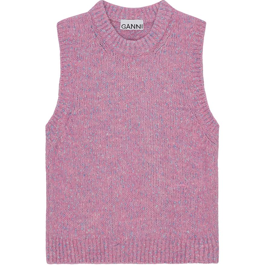 GANNI Вязаный жилет, Rose Purple 
GANNI Вязаный жилет, Rose Purple