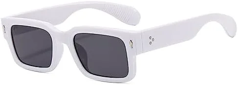 Солнцезащитные очки для женщин в винтажном стиле с цветовыми блоками, солнцезащитные очки для мужчин с заклепками, черные с прозрачными линзами MTZJH, White Gray
Солнцезащитные очки для женщин в винтажном стиле с цветовыми блоками, солнцезащитные очки для мужчин с заклепками, черные с прозрачными линзами MTZJH, White Gray