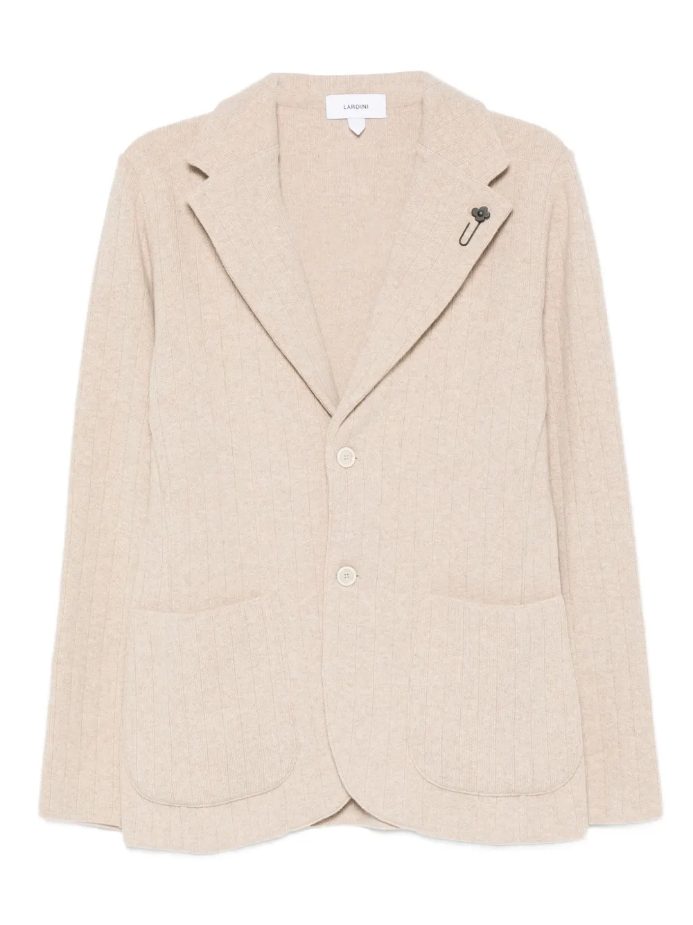 Жакет с лацканами в рубчик Lardini, нейтральный
Жакет с лацканами в рубчик Lardini, нейтральный