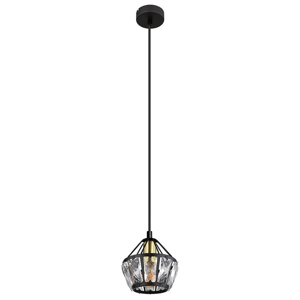 Подвесной светильник, черный металл, стеклянные кристаллы, D 12,5 см. Globo Lighting
Подвесной светильник, черный металл, стеклянные кристаллы, D 12,5 см. Globo Lighting