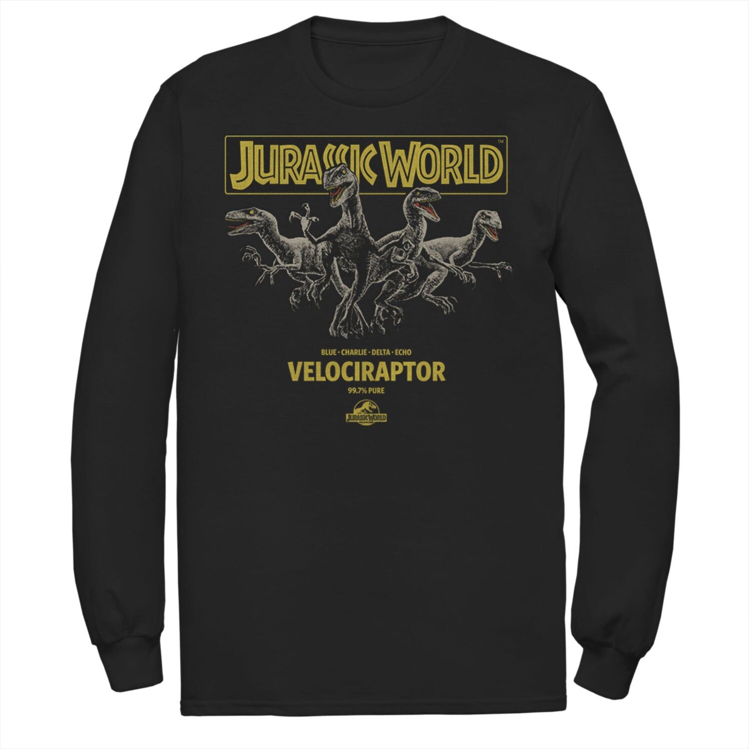 Мужская футболка Jurassic World Blue, Charlie, Delta и Echo Pack Licensed Character, черный
Мужская футболка Jurassic World Blue, Charlie, Delta и Echo Pack Licensed Character, черный