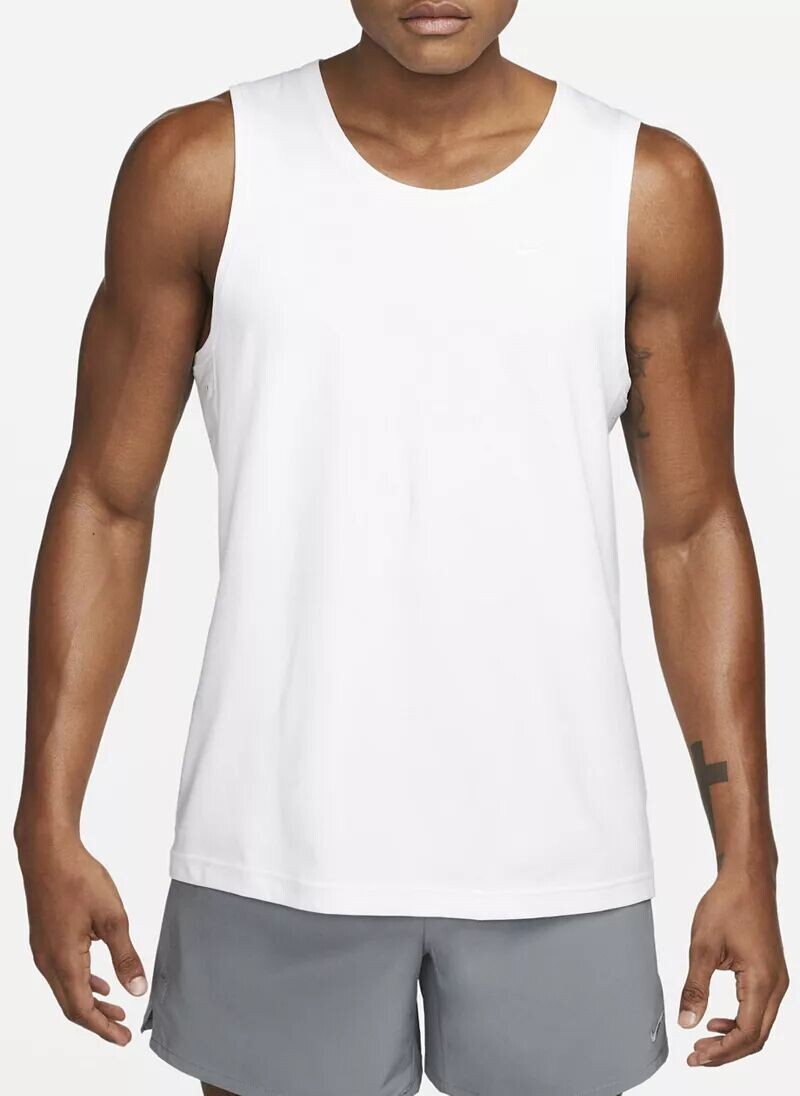 Мужская универсальная майка для фитнеса Nike Dri-FIT Primary, белый 
Мужская универсальная майка для фитнеса Nike Dri-FIT Primary, белый
