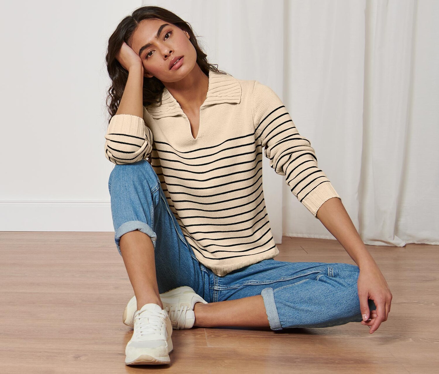 Вязаный свитер с воротником-поло Tchibo
Вязаный свитер с воротником-поло Tchibo