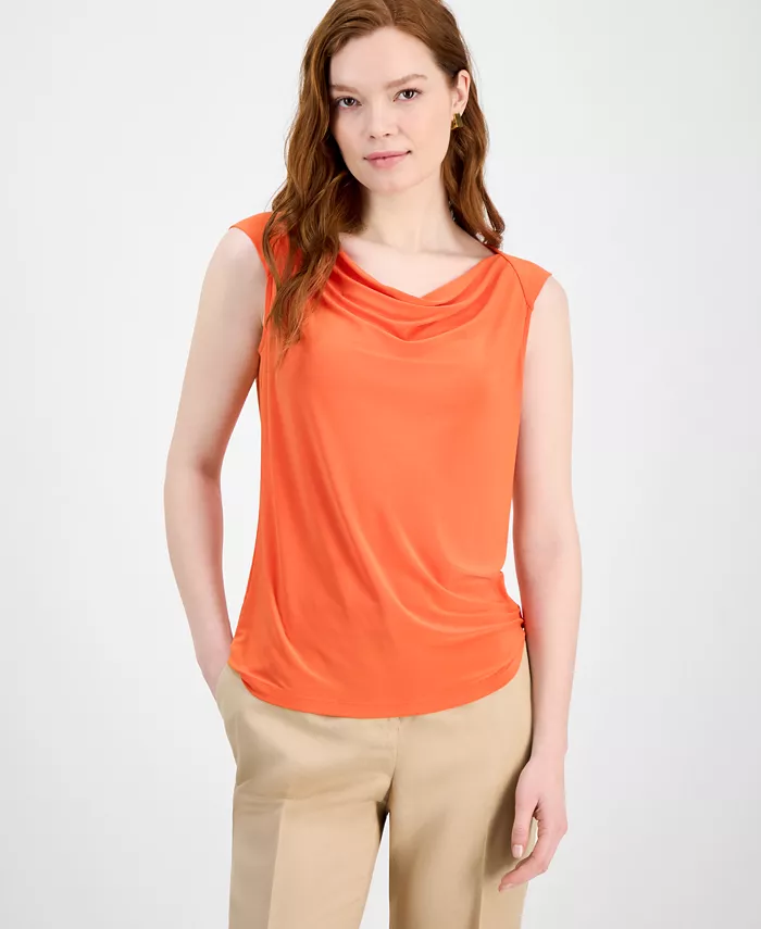 Женская блузка с каплевидными рукавами и драпированным воротником Kasper, оранжевый
Женская блузка с каплевидными рукавами и драпированным воротником Kasper, оранжевый