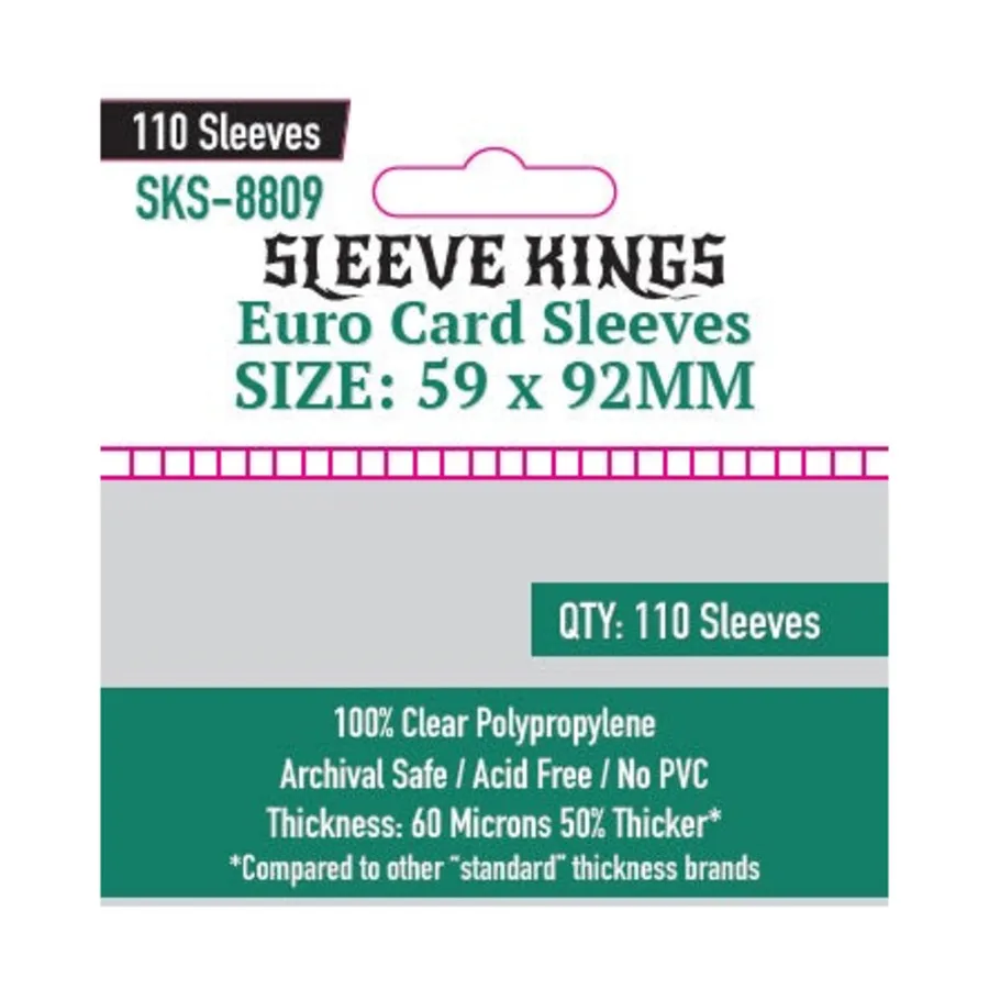 59x92 мм — конверты для еврокарточек (10 упаковок по 110 шт.), Card Sleeves (Sleeve Kings)
59x92 мм — конверты для еврокарточек (10 упаковок по 110 шт.), Card Sleeves (Sleeve Kings)