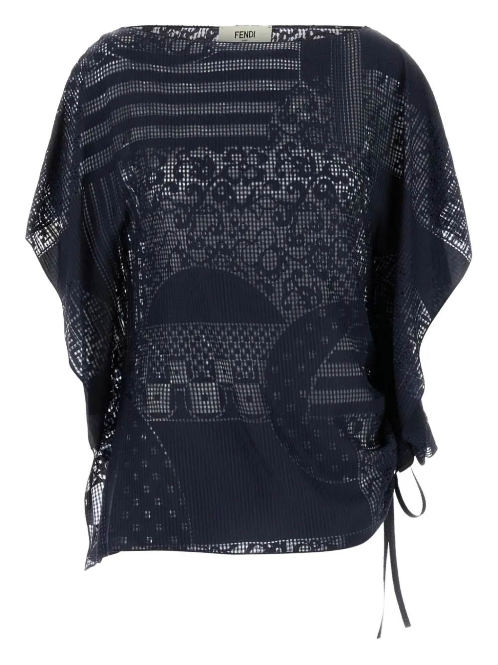 Топ асимметричного кроя FENDI, синий
Топ асимметричного кроя FENDI, синий