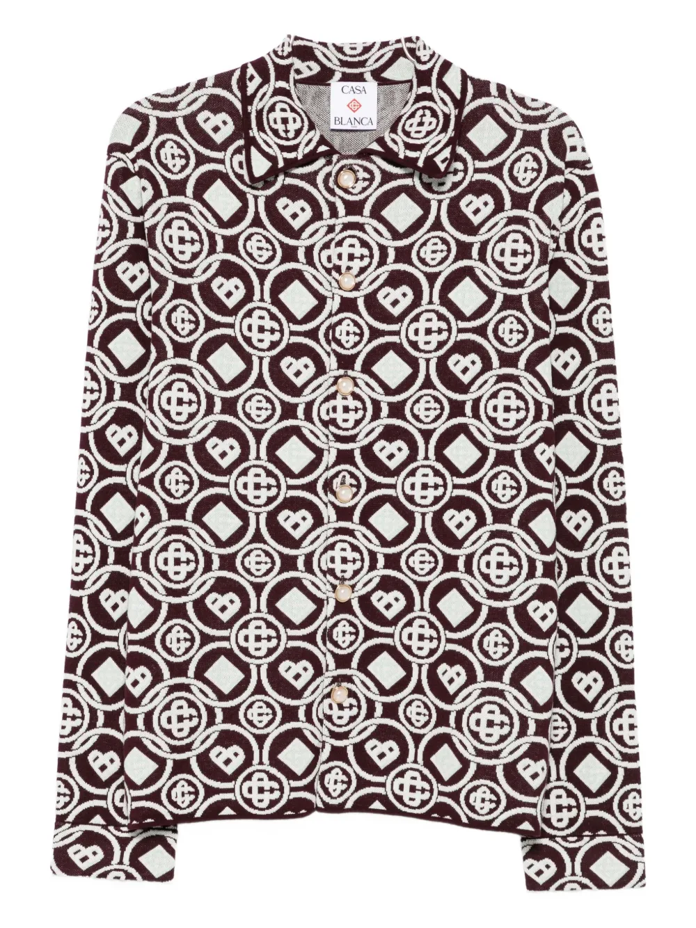 Рубашка с монограммой на пуговицах CASABLANCA, красный 
Рубашка с монограммой на пуговицах CASABLANCA, красный