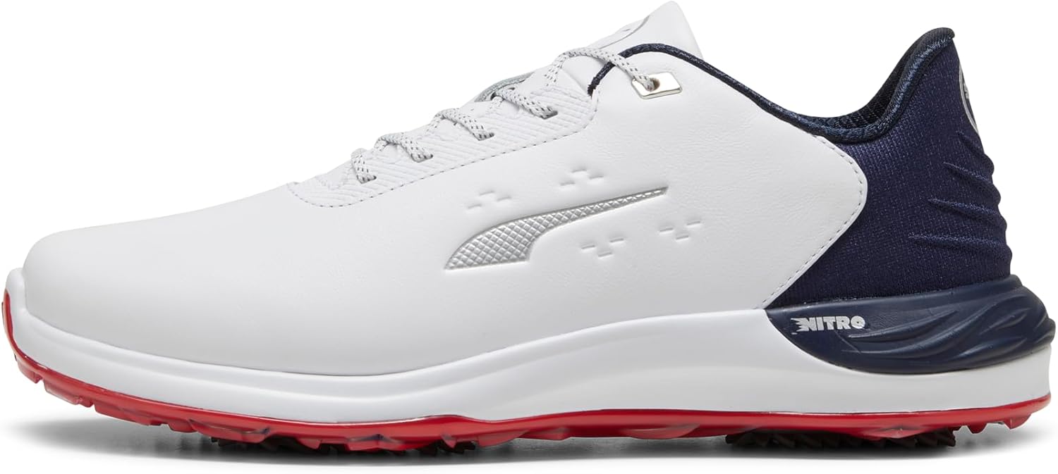 Мужские гольф-кроссовки Puma PHANTOMCAT Nitro, белый/красный/синий
Мужские гольф-кроссовки Puma PHANTOMCAT Nitro, белый/красный/синий