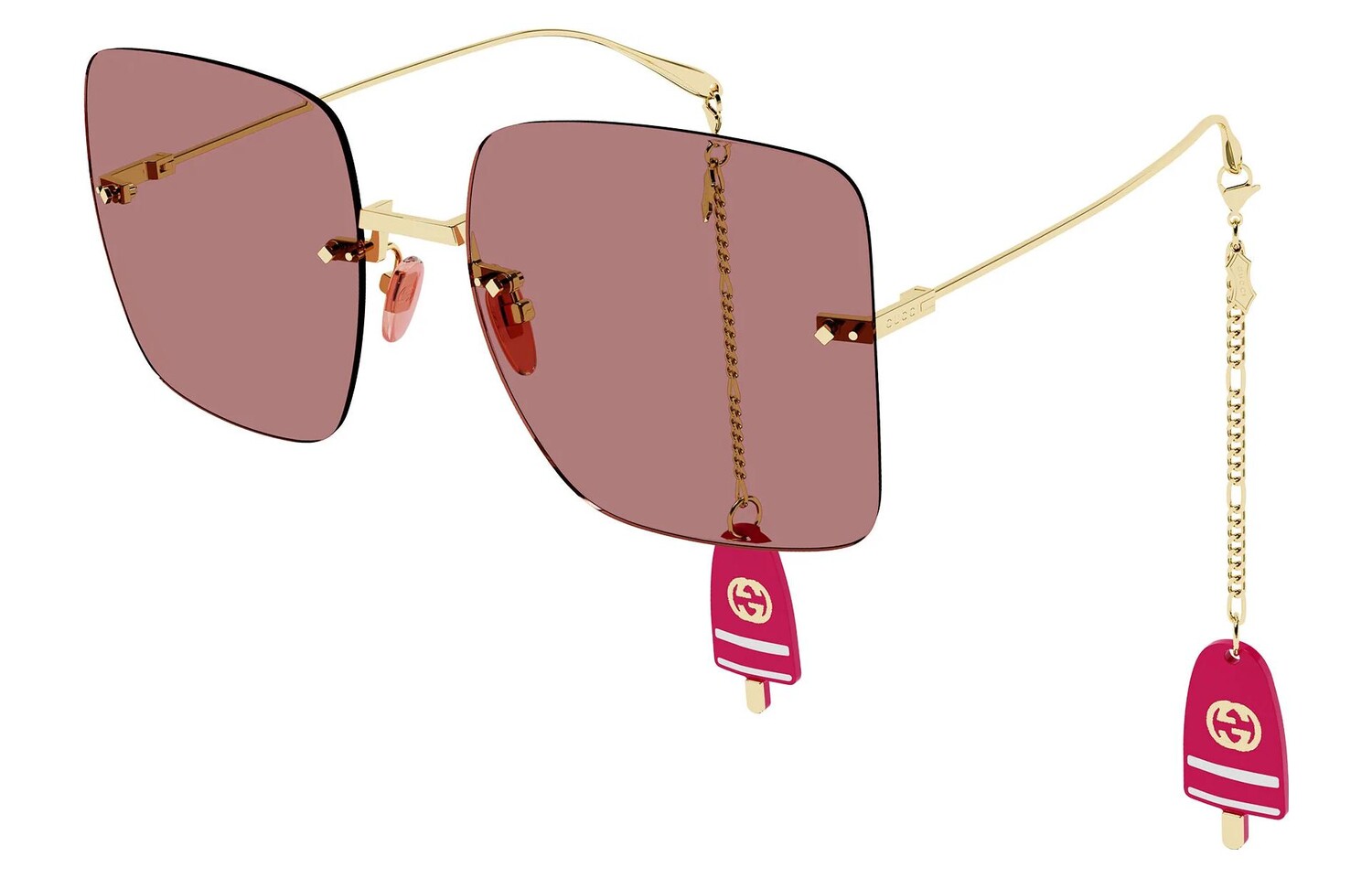 Очки солнцезащитные женские Gucci с подвесками в виде мороженого, золотой / красный
Очки солнцезащитные женские Gucci с подвесками в виде мороженого, золотой / красный