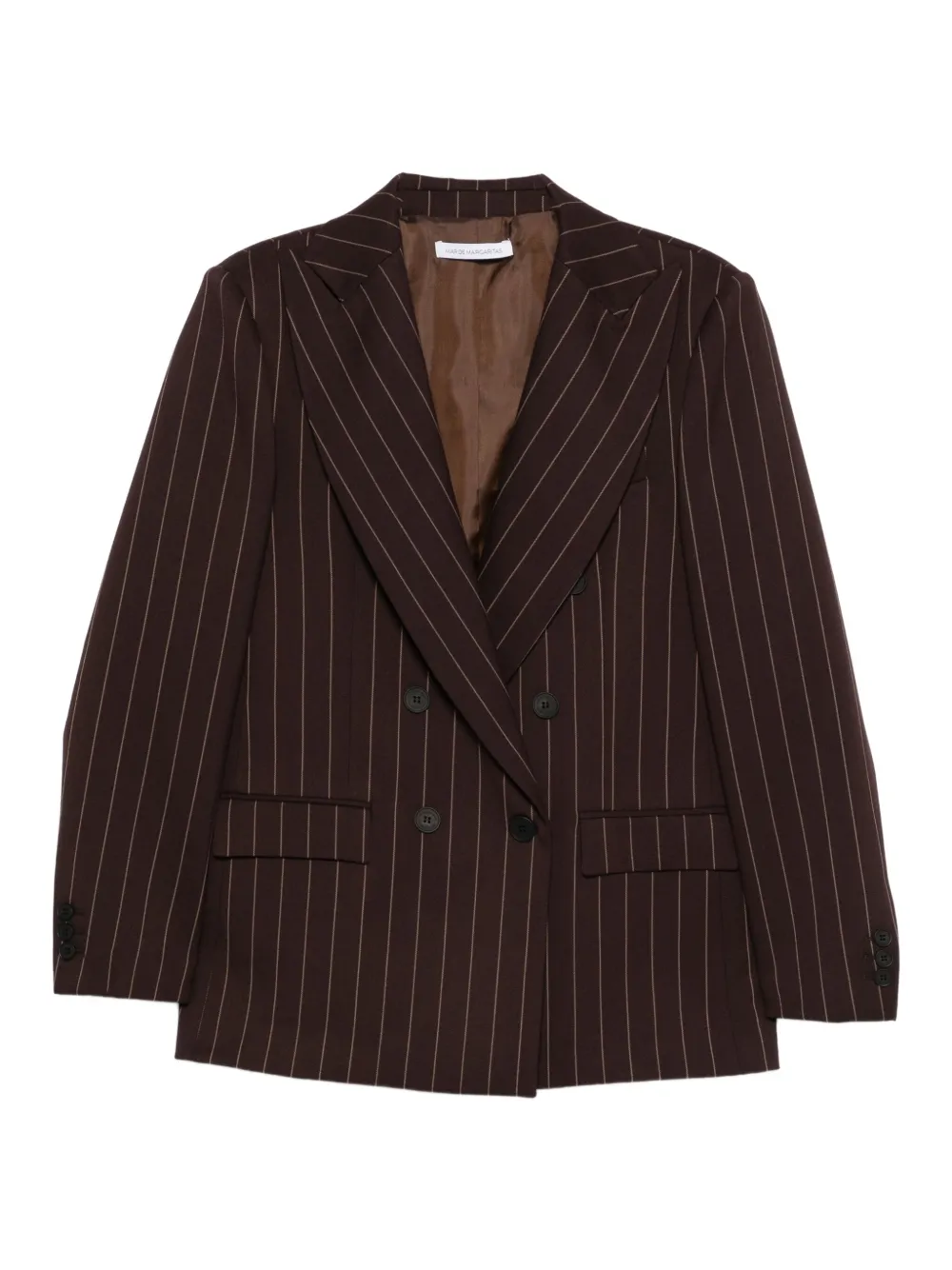 Двубортный пиджак в полоску Mar De Margaritas, коричневый
Двубортный пиджак в полоску Mar De Margaritas, коричневый
