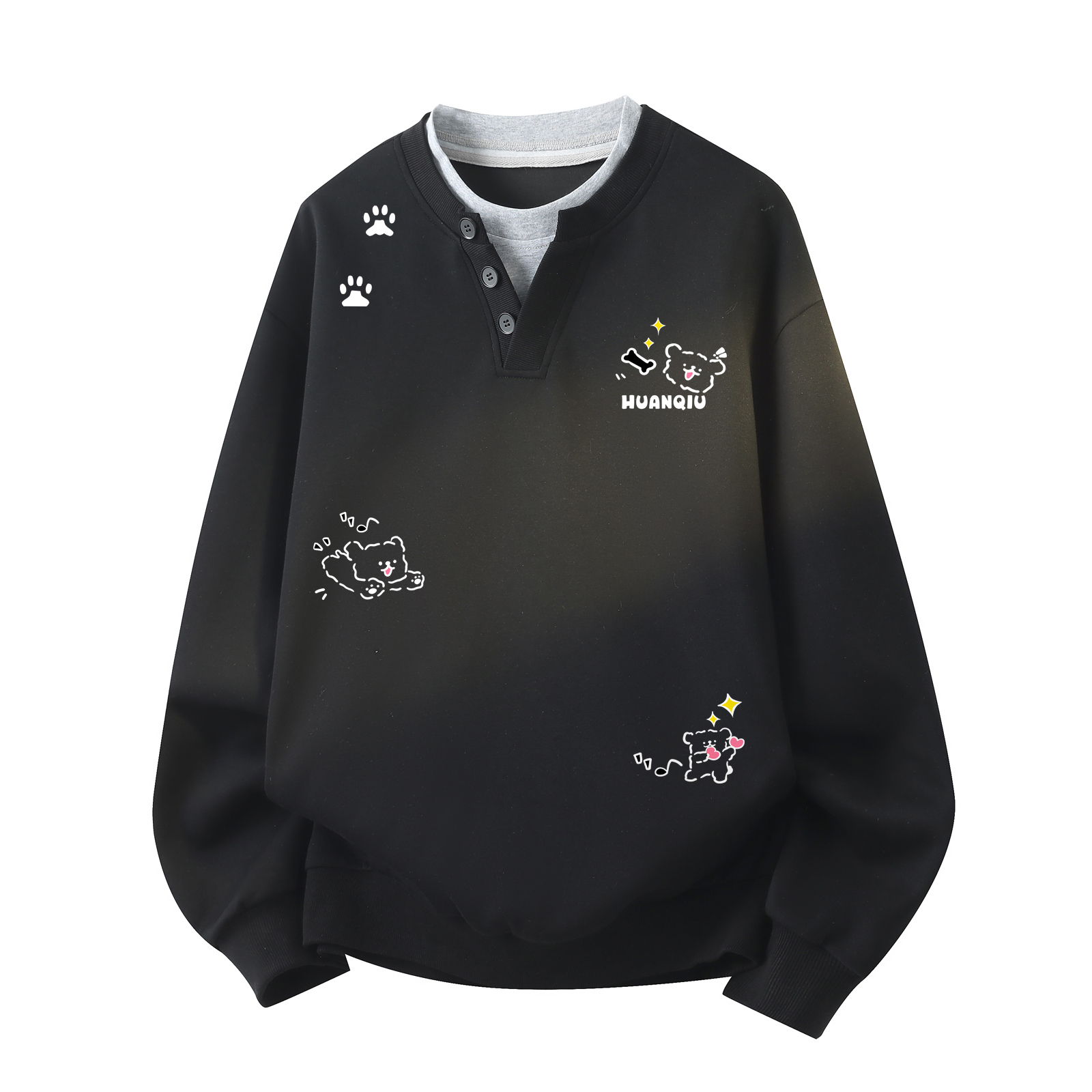 Свитшот Unisex Crew Neck Moderate Mock Two Piece HUANQIU, черный
Свитшот Unisex Crew Neck Moderate Mock Two Piece HUANQIU, черный