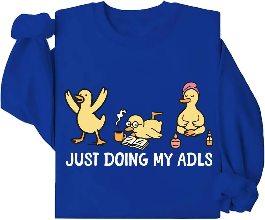 Толстовка Just Doing My Adls с забавным принтом утки
Толстовка Just Doing My Adls с забавным принтом утки