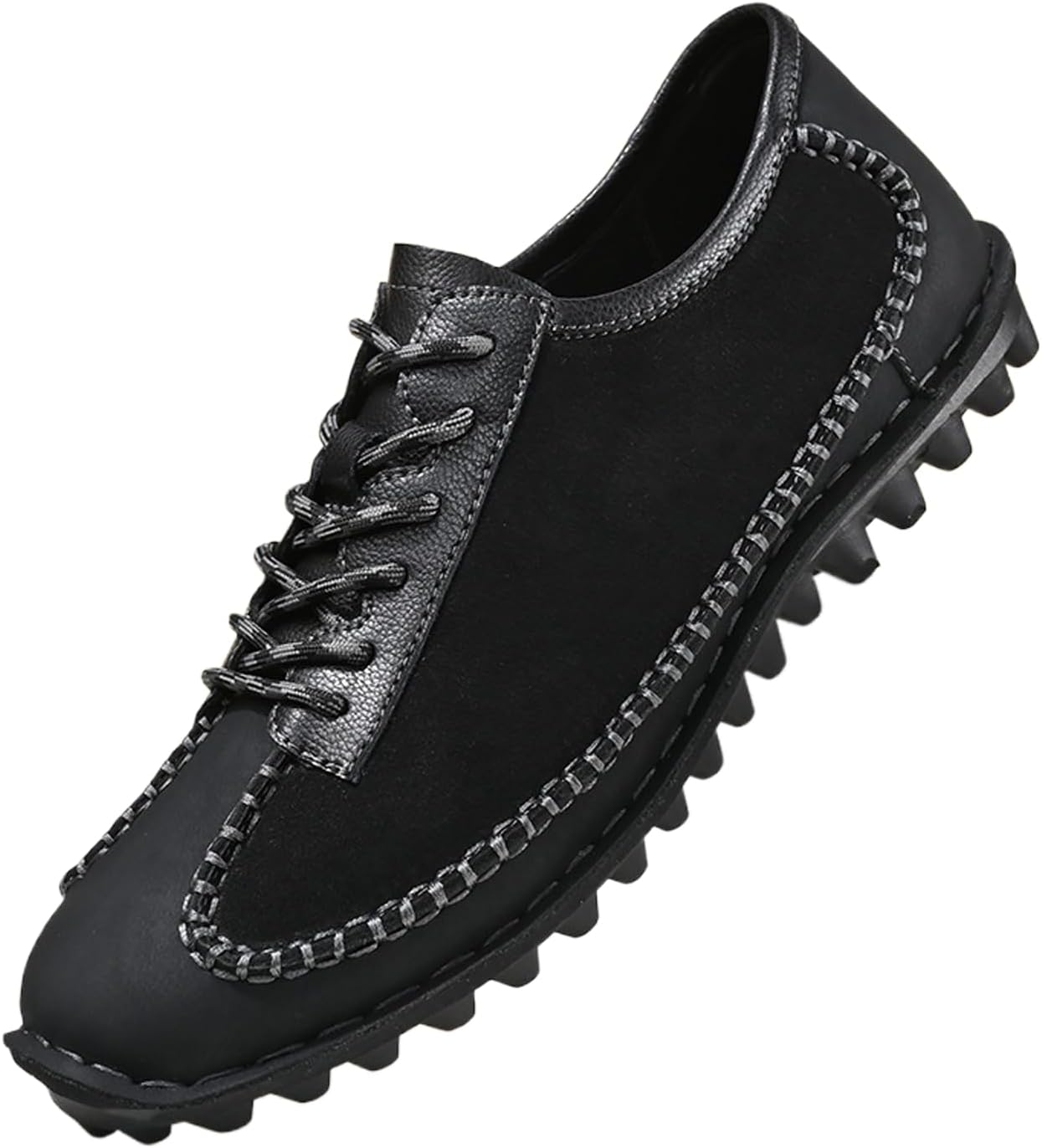 Мужские винтажные кроссовки на шнуровке с ручной строчкой, модные с круглым носком, нескользящие для походов, бейсбола и прогулок, с толстой подошвой-прилипалкой, повседневные обувь Fifilapin, черный
Мужские винтажные кроссовки на шнуровке с ручной строчкой, модные с круглым носком, нескользящие для походов, бейсбола и прогулок, с толстой подошвой-прилипалкой, повседневные обувь Fifilapin, черный