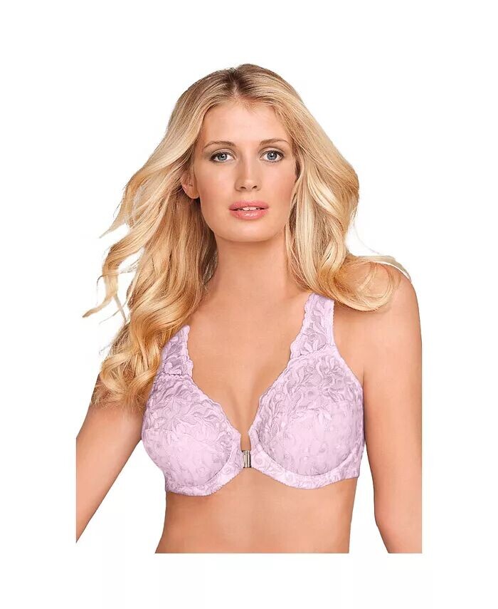 Бюстгальтер на косточках с застежкой спереди и вышивкой больших размеров Amoureuse, розовый