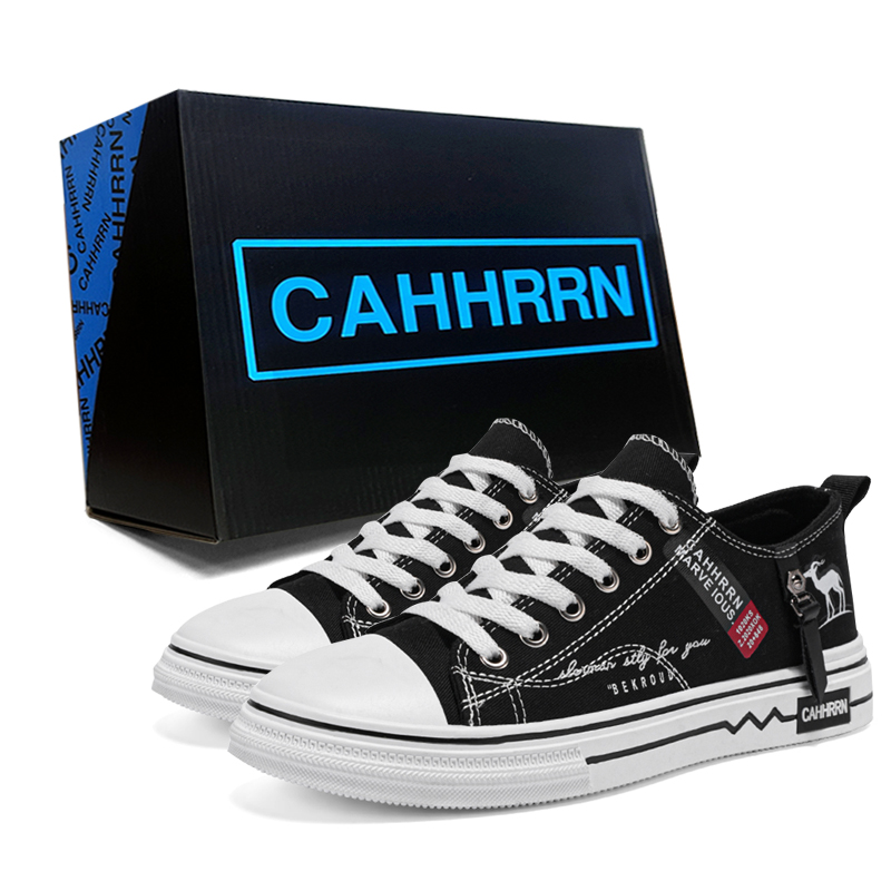 CAHHRRN Мужские низкие кеды из холста черные, цвет Black
CAHHRRN Мужские низкие кеды из холста черные, цвет Black