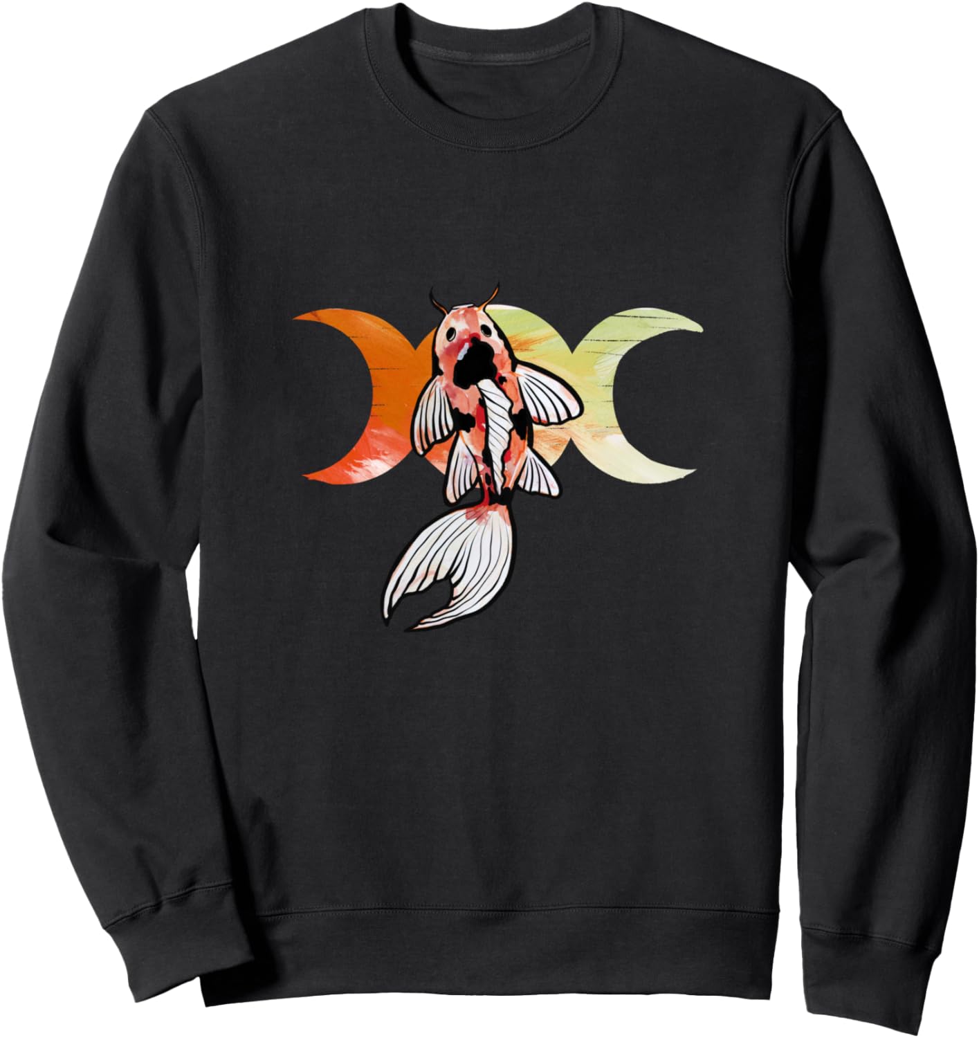 Толстовка с символом богини Тройной Луны и карпом кои Koi Snugg, черный
Толстовка с символом богини Тройной Луны и карпом кои Koi Snugg, черный