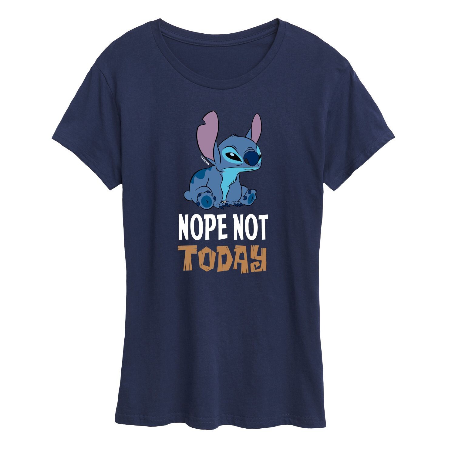 Женская футболка с рисунком Disney Lilo & Stitch Nope, Not Today Licensed Character, темно-синий
Женская футболка с рисунком Disney Lilo & Stitch Nope, Not Today Licensed Character, темно-синий